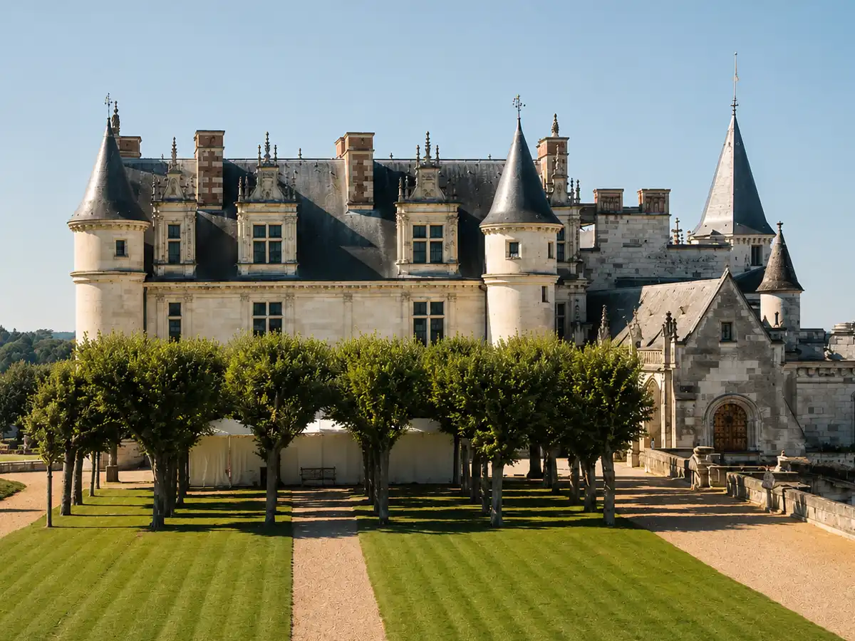 Château d'Amboise над рекой Луара